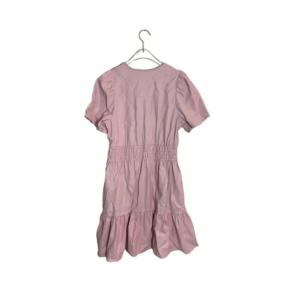 The Somerset Mini Dress: Faux Leather Edition Size Medium light Blush - Picture 5 of 8